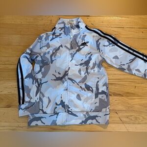 Kids size 6 Adidas camo zip up sweatshirt